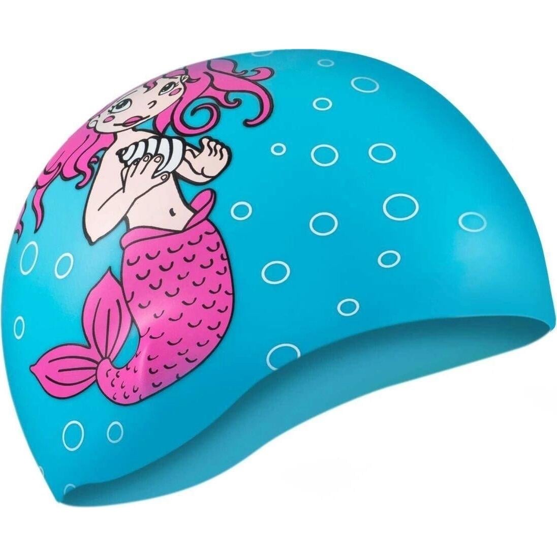 Шапочка для плавання дитяча Aqua Speed KIDDIE MERMAID Блакитно-рожевий (142-Mermaid)