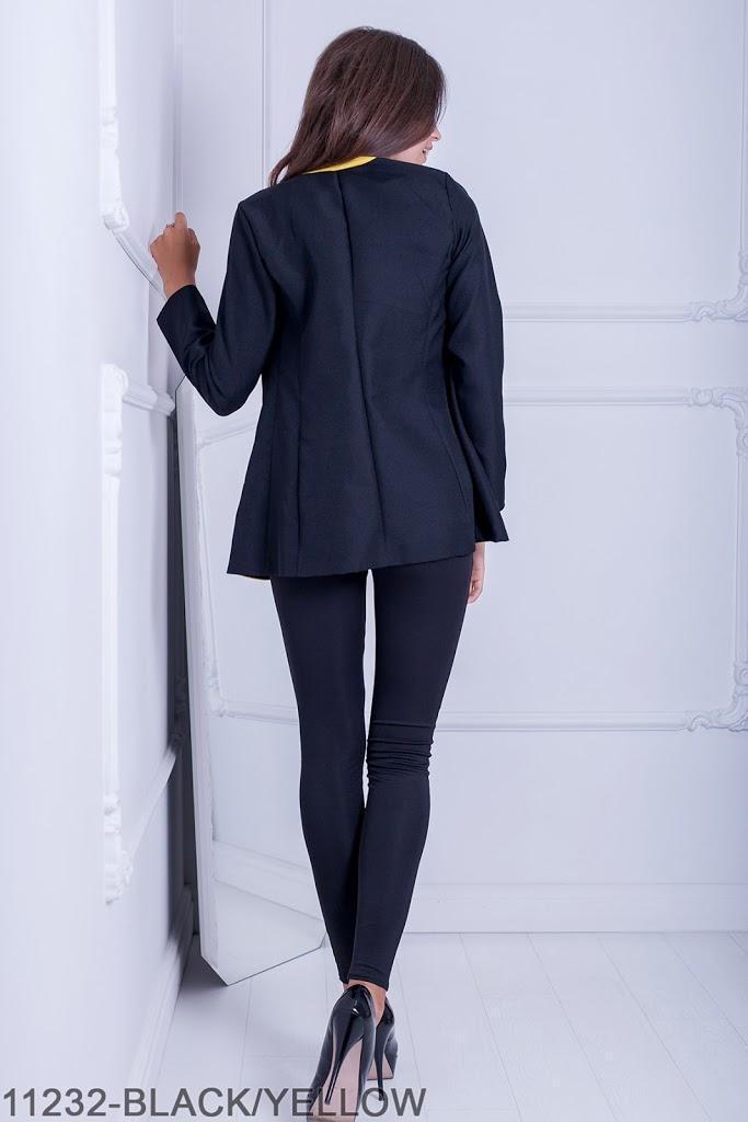 Пиджак-кардиган женский Podium Cowl 11232-BLACK/YELLOW L Черный - фото 2 Пиджак-кардиган женский Podium Cowl 11232-BLACK/YELLOW L Черный - фото 2