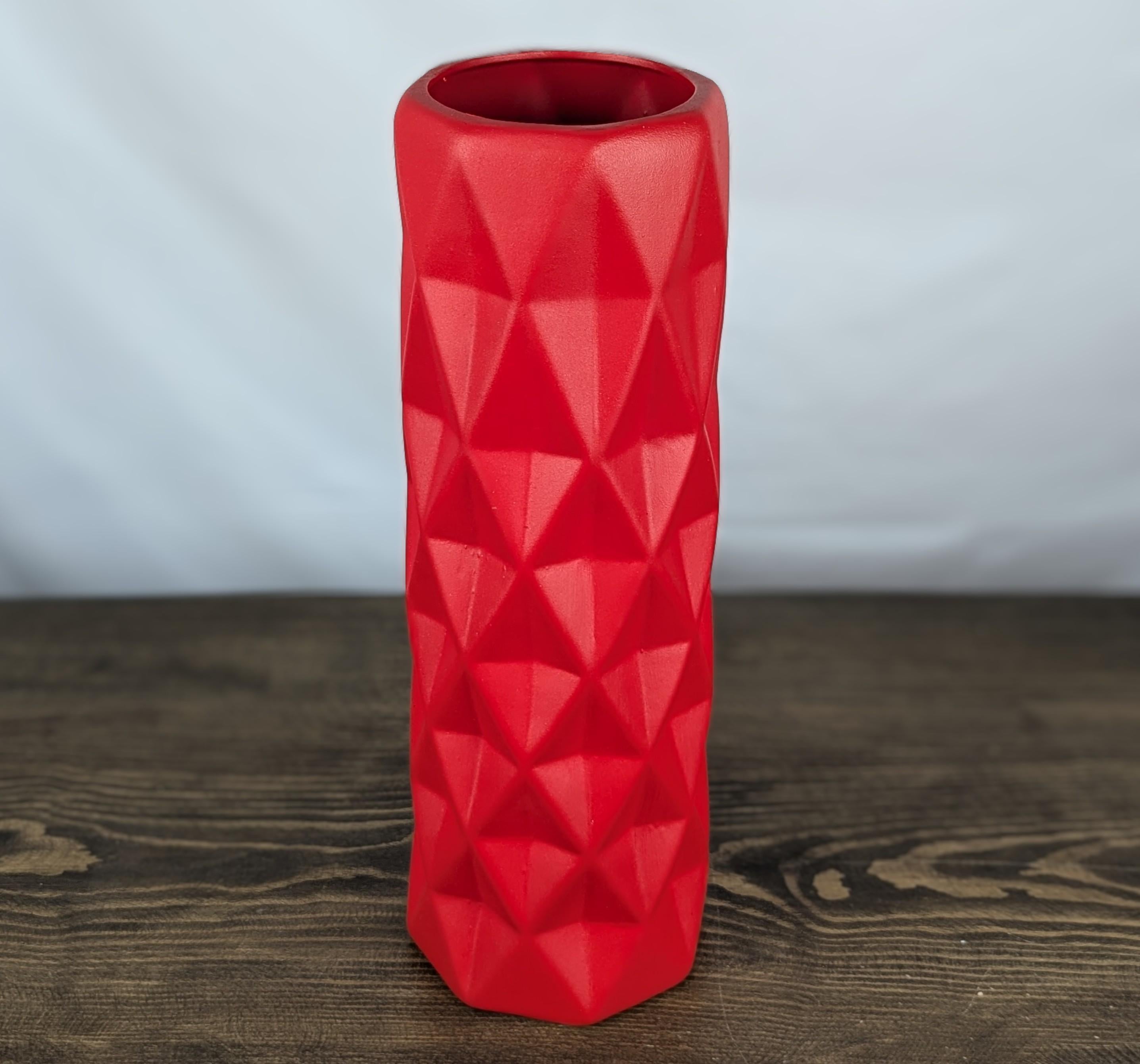 Ваза Nana ceramics Поли 41 см муар Красный
