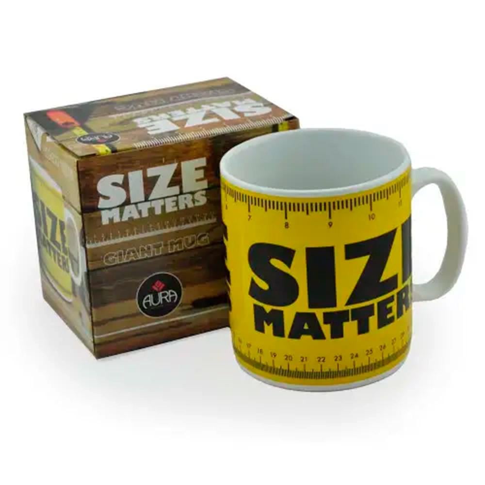 Чашка подарочная керамическая Size matters 1000 мл Желтый (27-PCK-4235) - фото 12