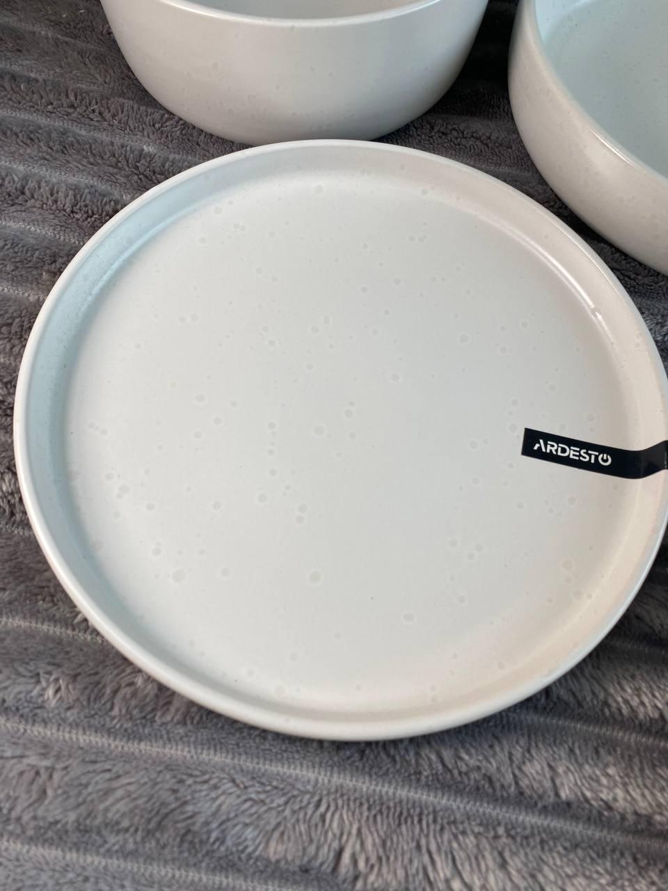 Сервиз столовой посуды Ardesto Trento из 4 пр. для 1 персоны каменная керамика Белый (3122) - фото 14