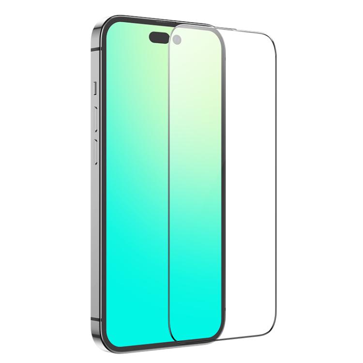Защитное стекло Hoco Flash attach full screen silk screen HD tempered для iP14 Pro Max/G1 Black (17214)