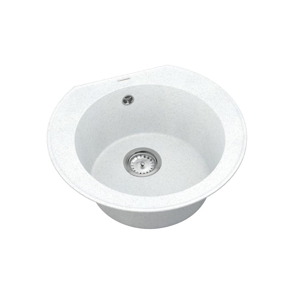 Кухонна мийка VANKOR Kres KMR 01.52 White stone з сифоном