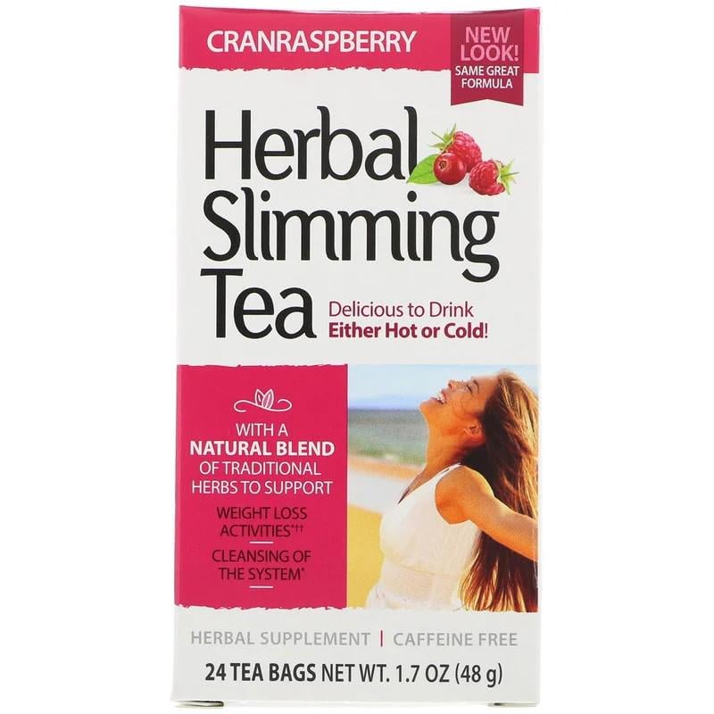 Чай 21st Century Herbal Slimming Tea 24 пакети Журавлина-Малина