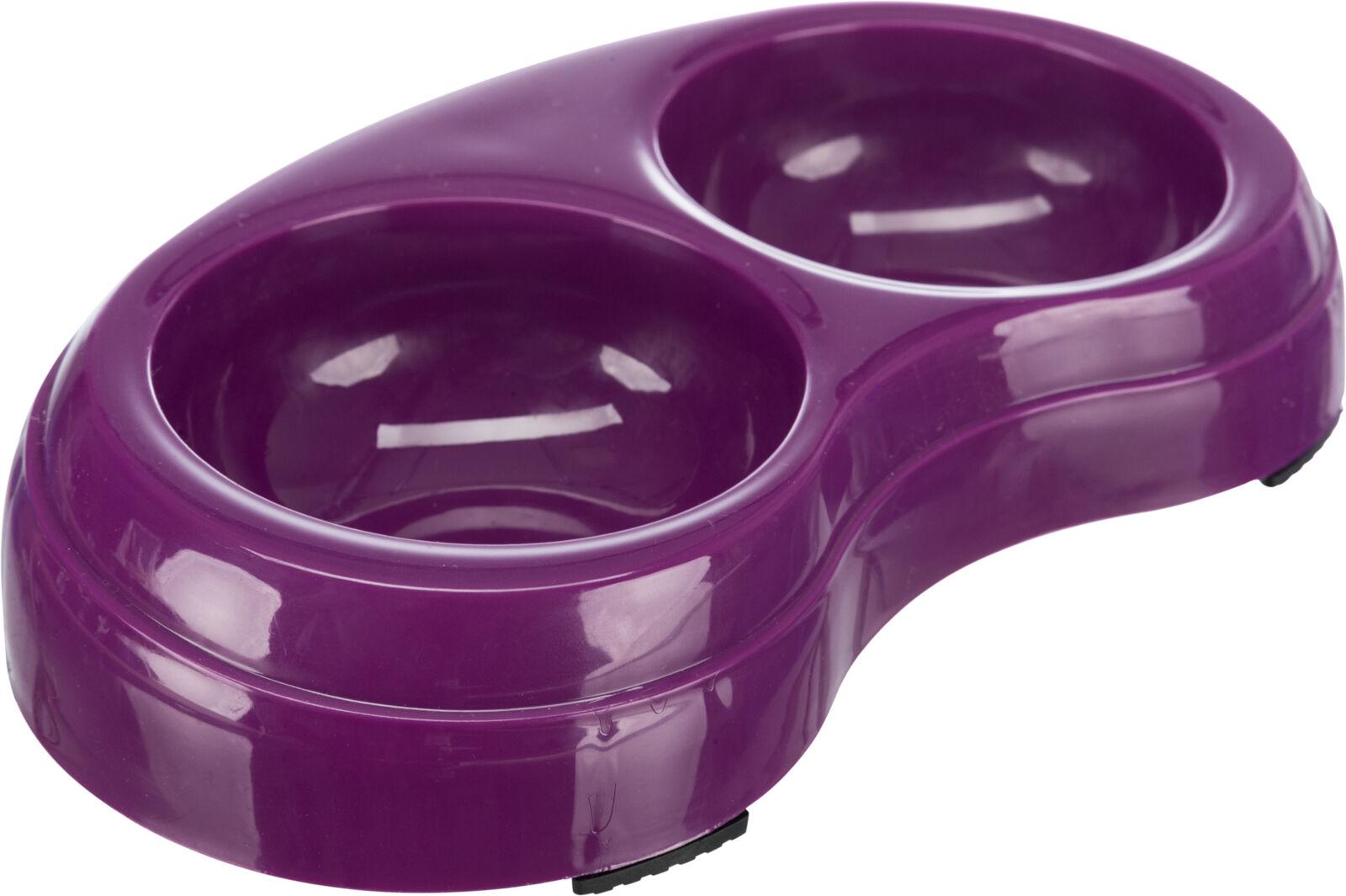 Миска для собак Trixie двойная пластик 10 cм (24967)