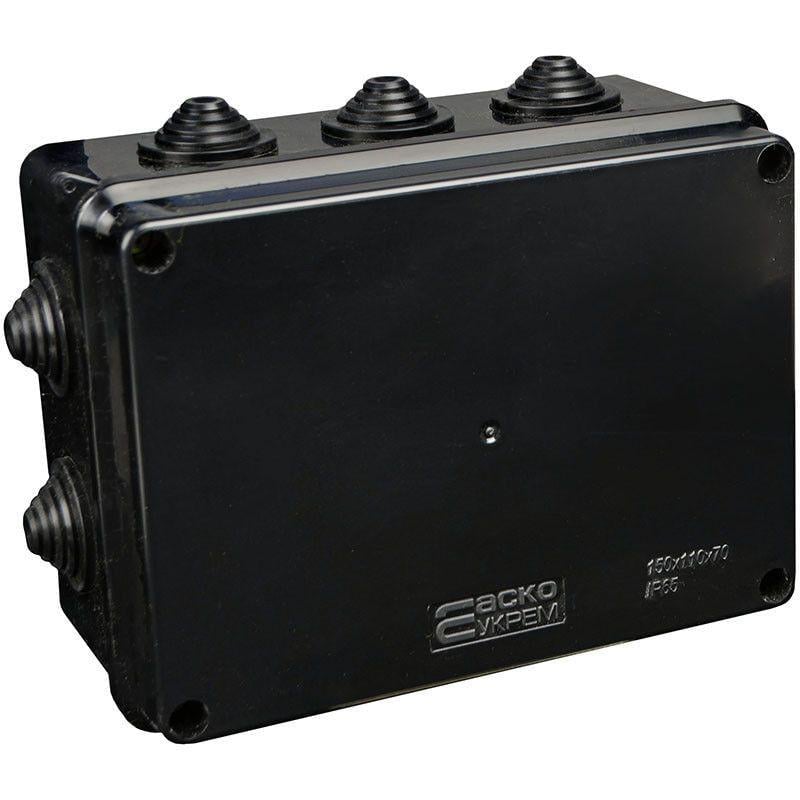 Распределительная коробка АСКО-УКРЕМ Jet 150х110х70 IP65 Black (28680103) Распределительная коробка АСКО-УКРЕМ Jet 150х110х70 IP65 Black (28680103)
