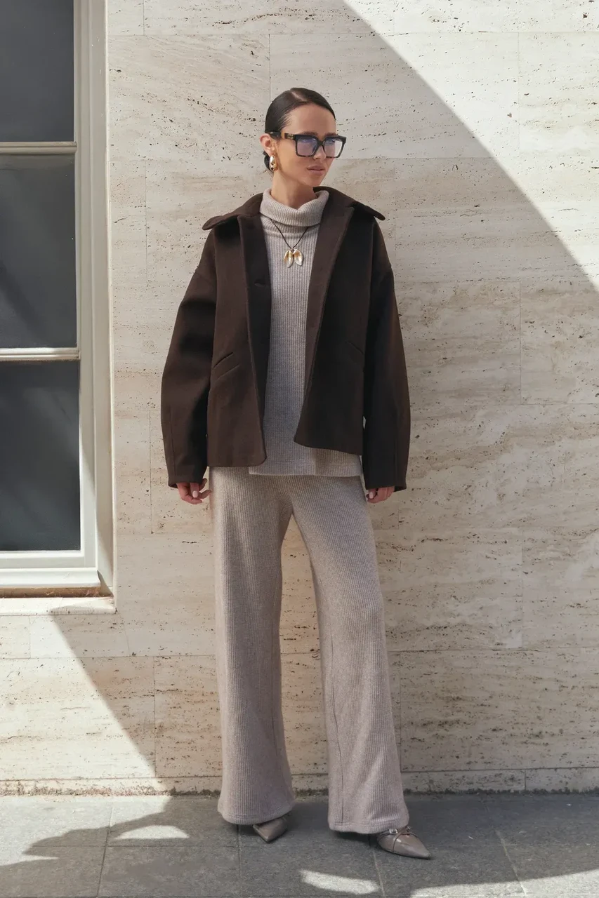 Женское пальто XXL-3XL Шоколадный (2733941908) - фото 5 Женское пальто XXL-3XL Шоколадный (2733941908) - фото 5