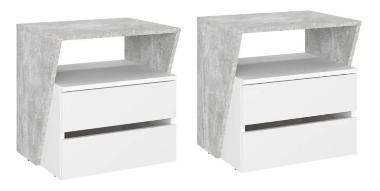 Тумба приліжкова Компаніт комплект 2 шт. ПКТ-13 50,2х40,2х50 см Ательє комбі (26539367)