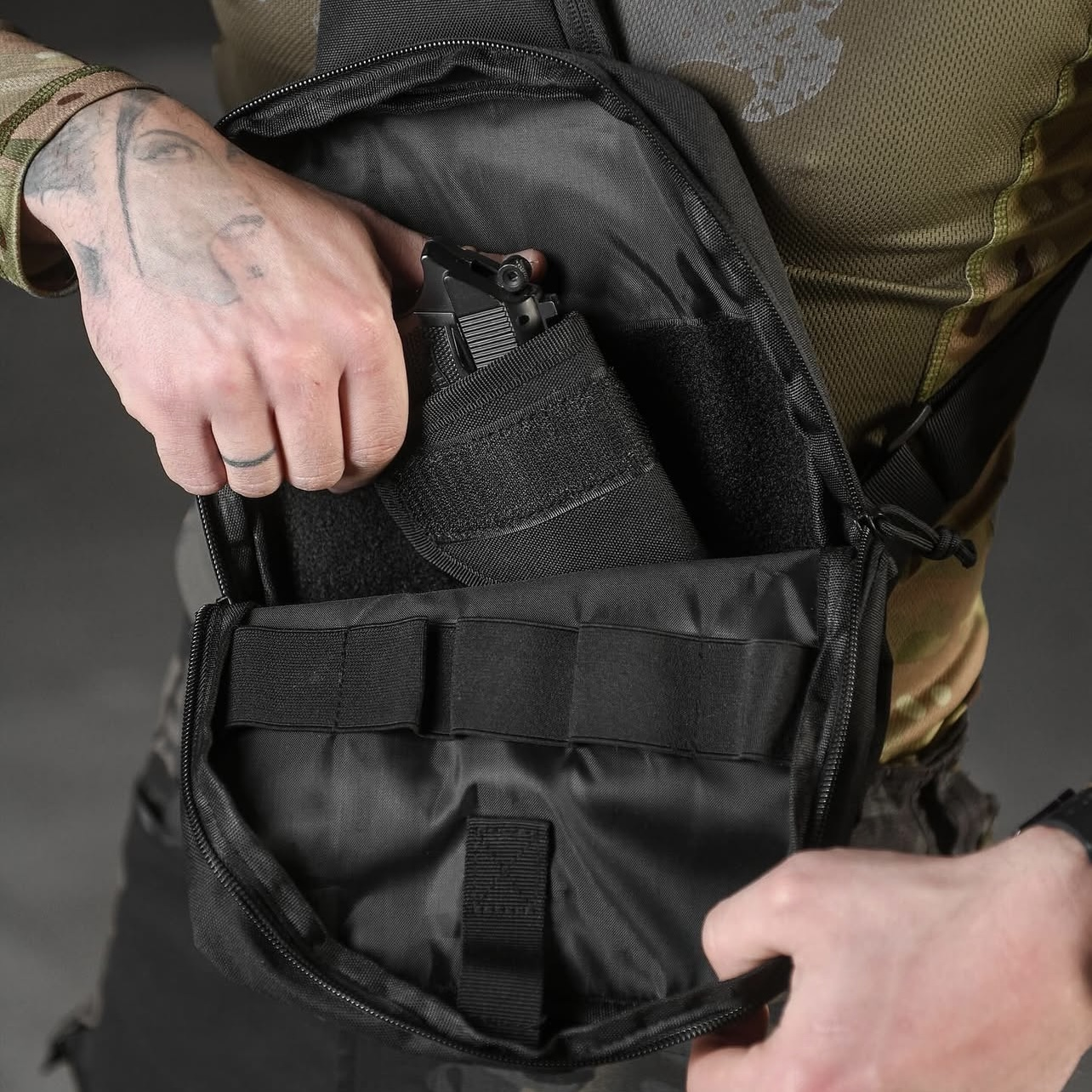 Сумка-кобура наплічна ToberBag Чорний (2641) - фото 4 Сумка-кобура наплічна ToberBag Чорний (2641) - фото 4