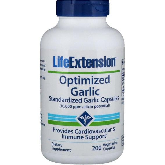 Чеснок Life Extension Optimized Garlic Standardized Garlic Capsules 200 Veg caps