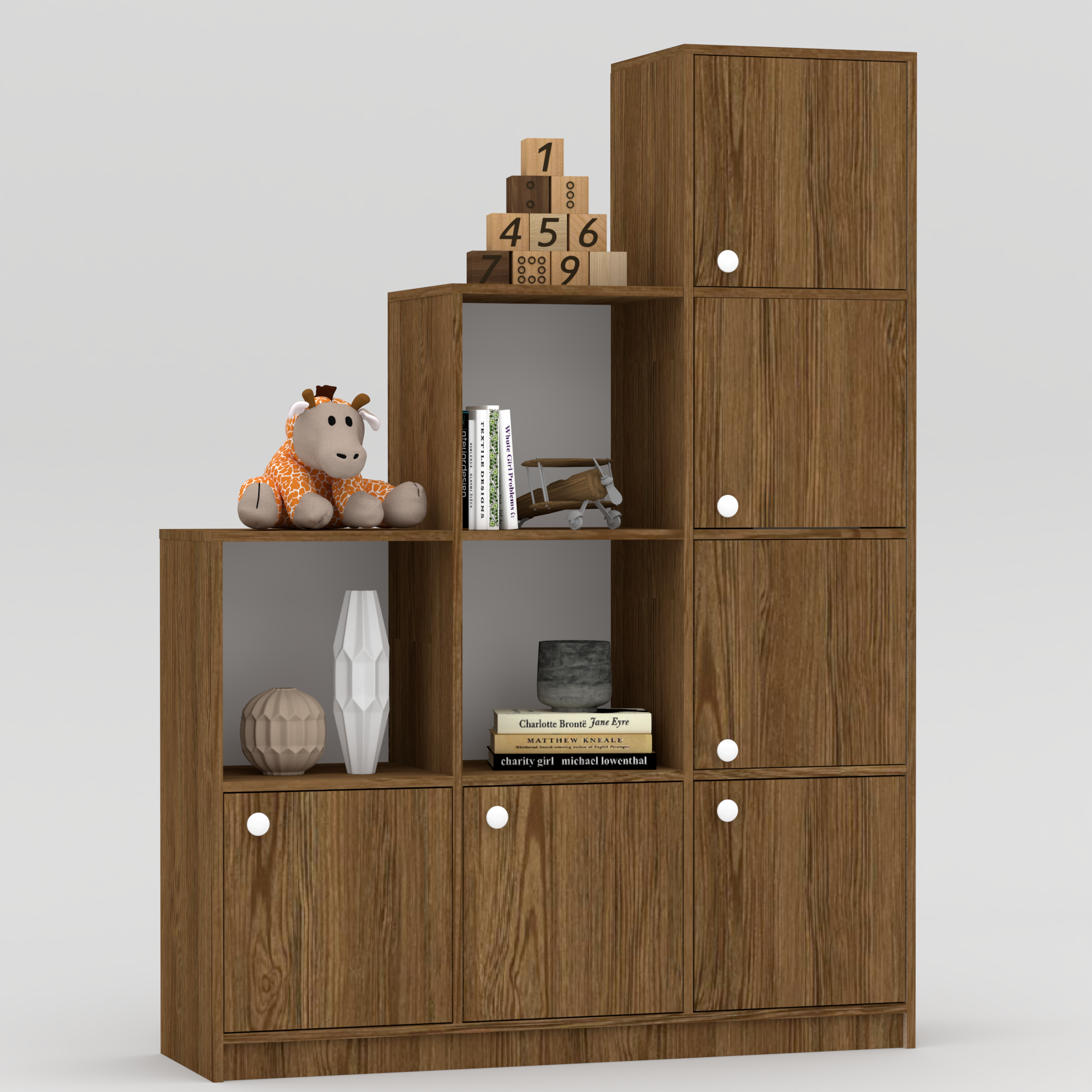 Стеллаж в детскую 1660х1206х352 мм Дуб родос темный - фото 1