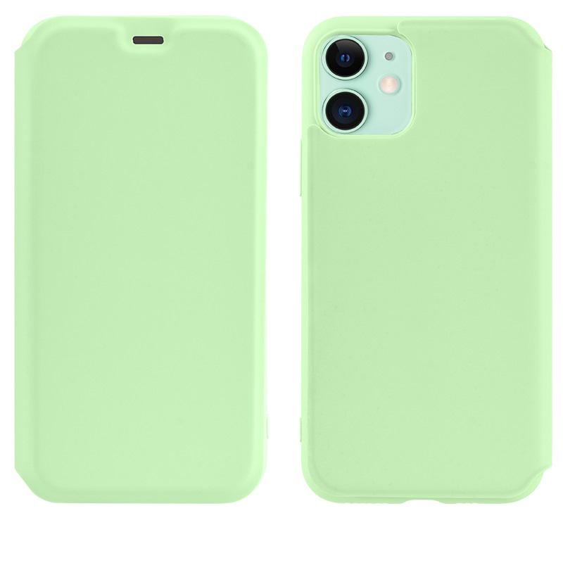 Чехол-книга HOCO Colorful series liquid silicone для Phone11 green