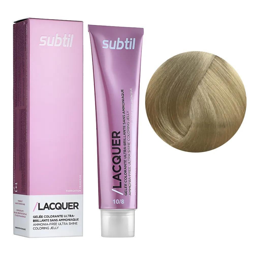 Краска гелевая безаммиачная для волос Subtil Lacquer 10.8 Экстрасветлый блондин бежевый 60 мл