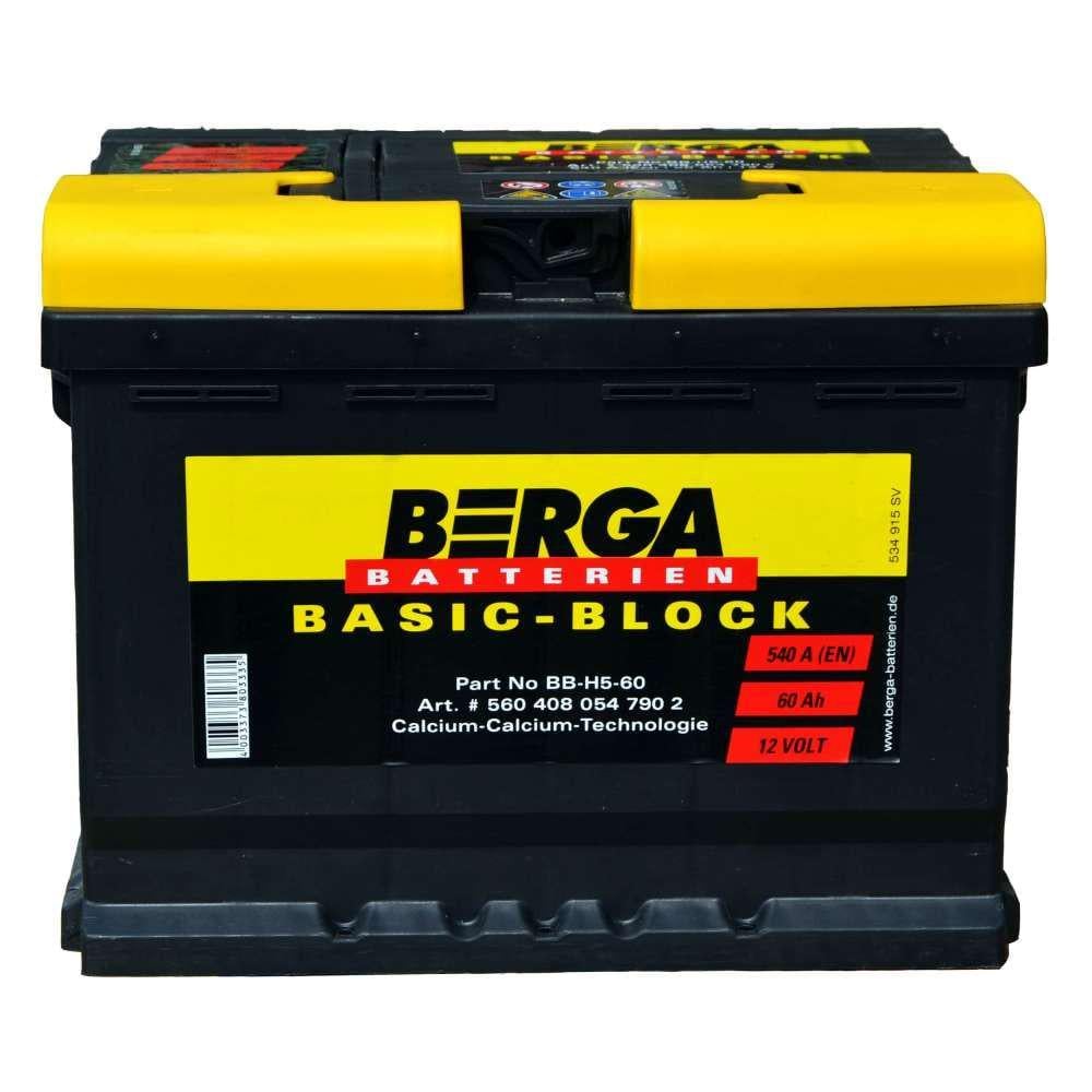 Аккумулятор автомобильный Berga Basic Block EN 560408054 6СТ-70Ah 540A (22229)