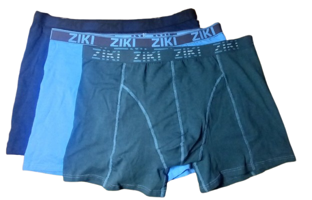 Набор трусов мужских боксеров Ziki MEN 3 шт. XXL Зеленый/Голубой/Темно-синий (646551)