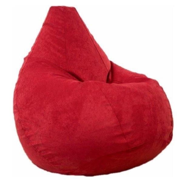 Крісло-мішок Груша з внутрішнім чохлом велюр XXXL Червоний - фото 1