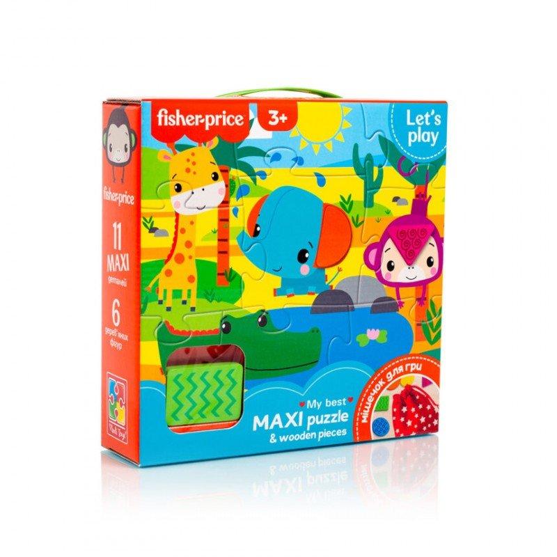 Пазлы Fisher Price Maxi puzzle wooden pieces (2993115672)