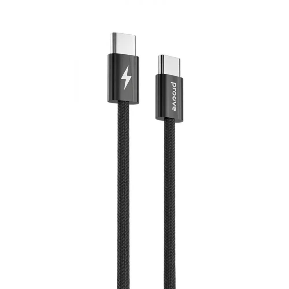 Кабель Proove Energy Stream Type-C to Type-C 60W 1 м Black 1 м