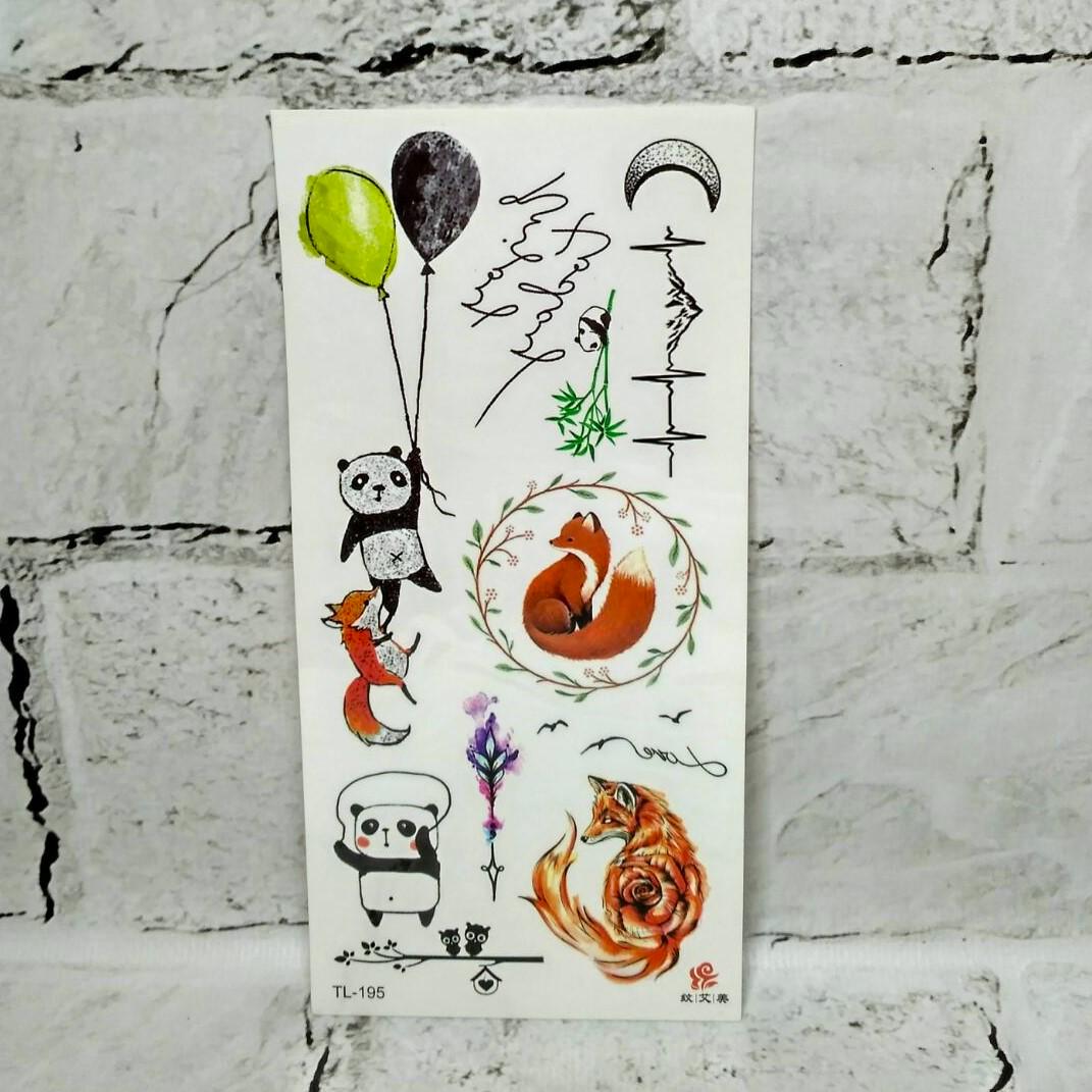 Тату временные Микс лист 9x19 см (TL-195)