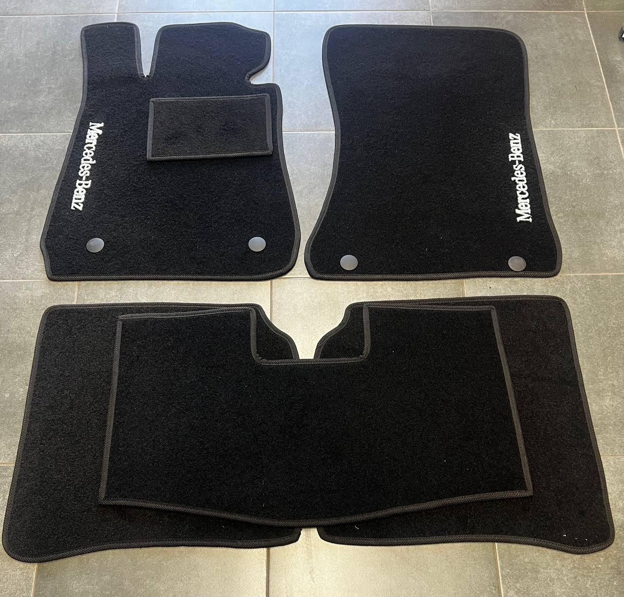 Килимки автомобільні ворсові в салон для Mercedes S-class W 221 S 350 2005-т. ч. 5 шт. Чорний