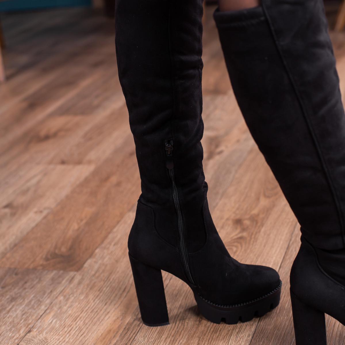 Ботфорты женские Fashion р. 39 25 см Черный (2258) - фото 7 Ботфорты женские Fashion р. 39 25 см Черный (2258) - фото 7