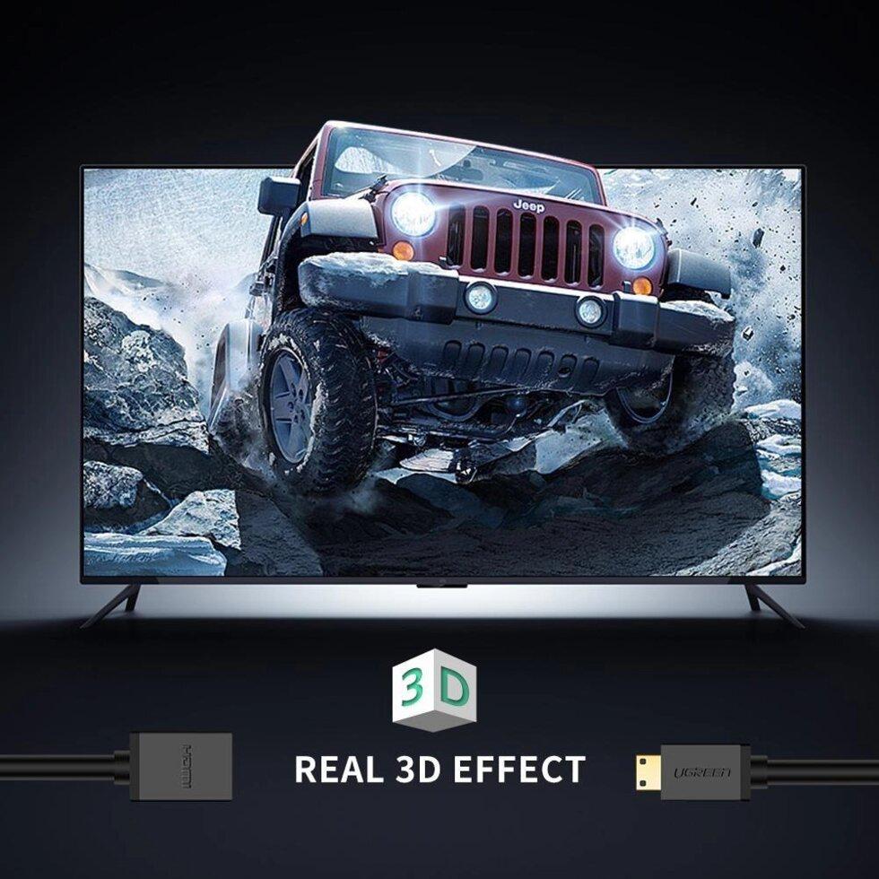 Кабель UGREEN Mini HDMI to HDMI 22 см Black (20137) - фото 2 Кабель UGREEN Mini HDMI to HDMI 22 см Black (20137) - фото 2