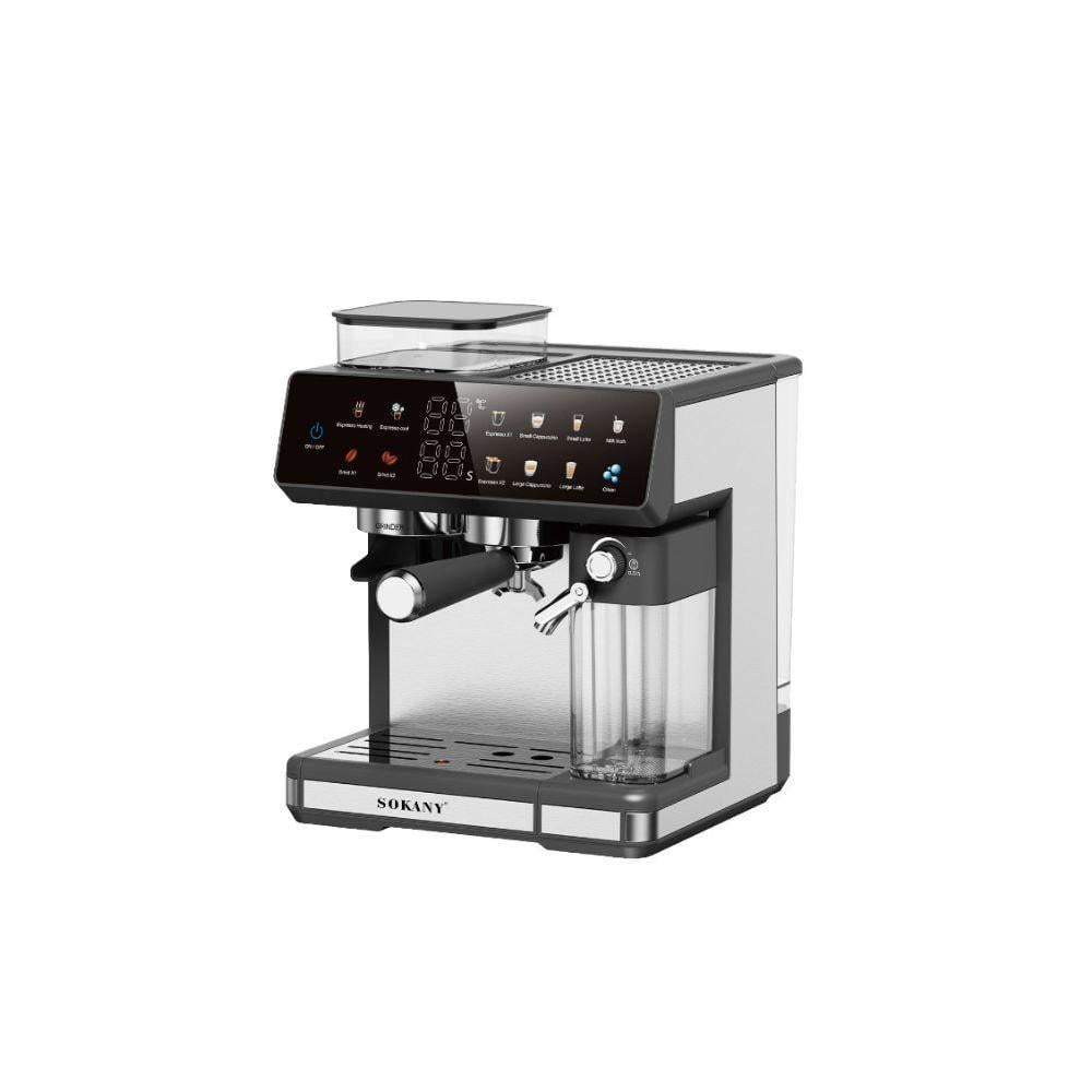 Кофемашина электрическая Sokany SK-04032 рожковая с сенсорным управлением 1800 Вт