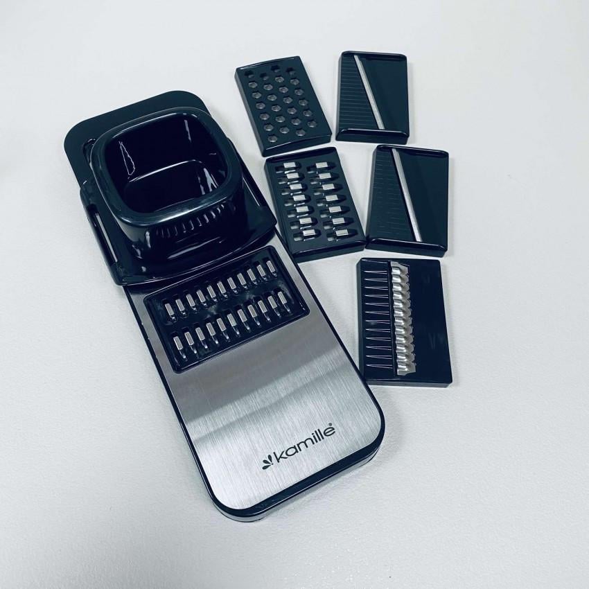 Терка Kamille KM-3005 со съемными насадками из нержавеющей стали 29,5х10,3х2 см 6 пр. (2389471779) - фото 2