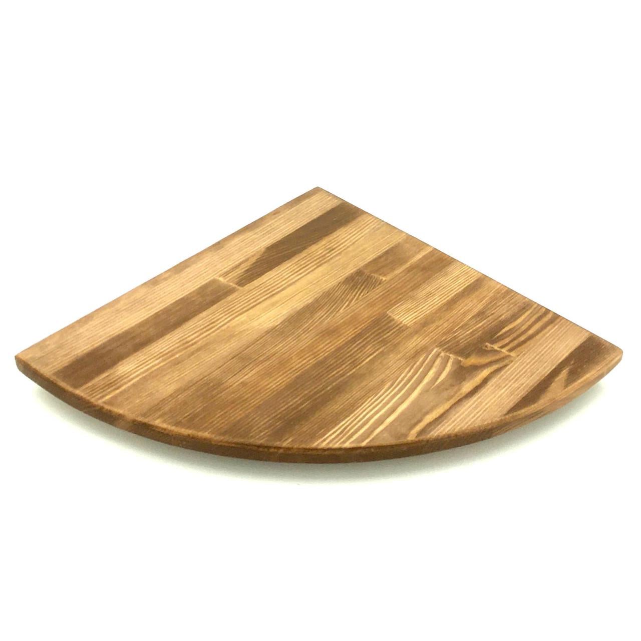 Полка настенная угловая из дерева Кабарет 40 Сиена (УНП-400905)