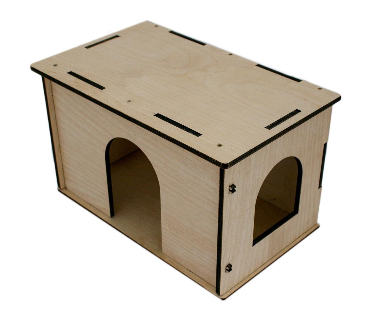 Домик для шиншиллы №6 дерево 20x30