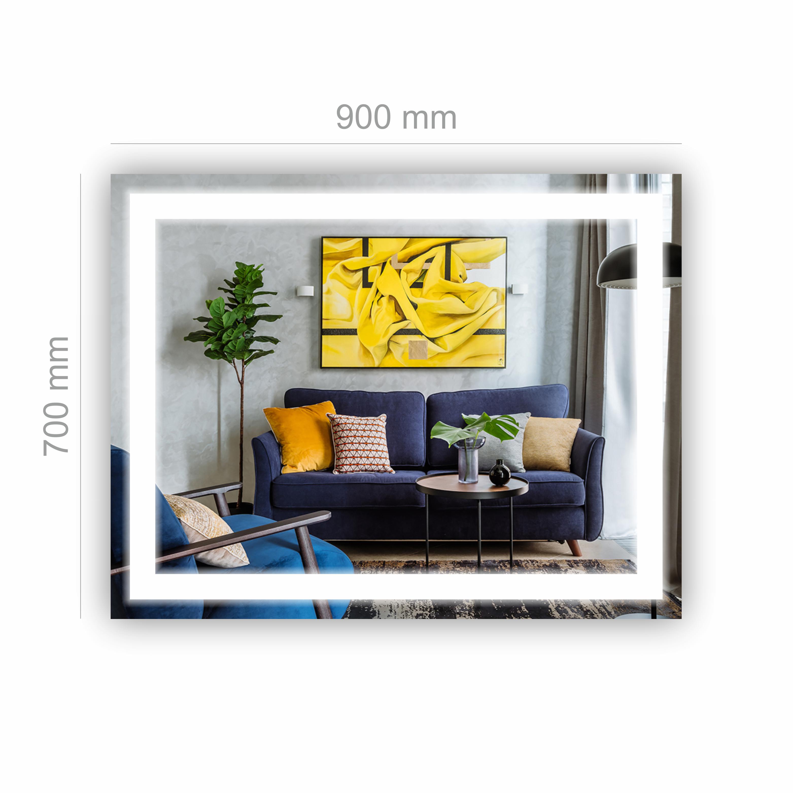 Дзеркало з LED підсвічуванням 900х700 мм (R-031) - фото 2 Дзеркало з LED підсвічуванням 900х700 мм (R-031) - фото 2