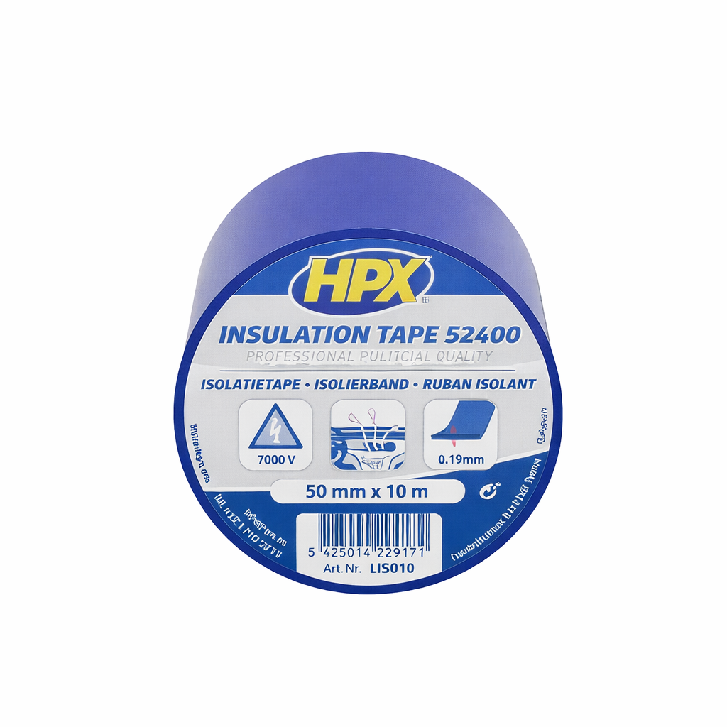 Изоляционная лента ПВХ HPX LI5010 52400 устойчиваа к влаге и износу 50 мм 10 м Синий (efc405d0)