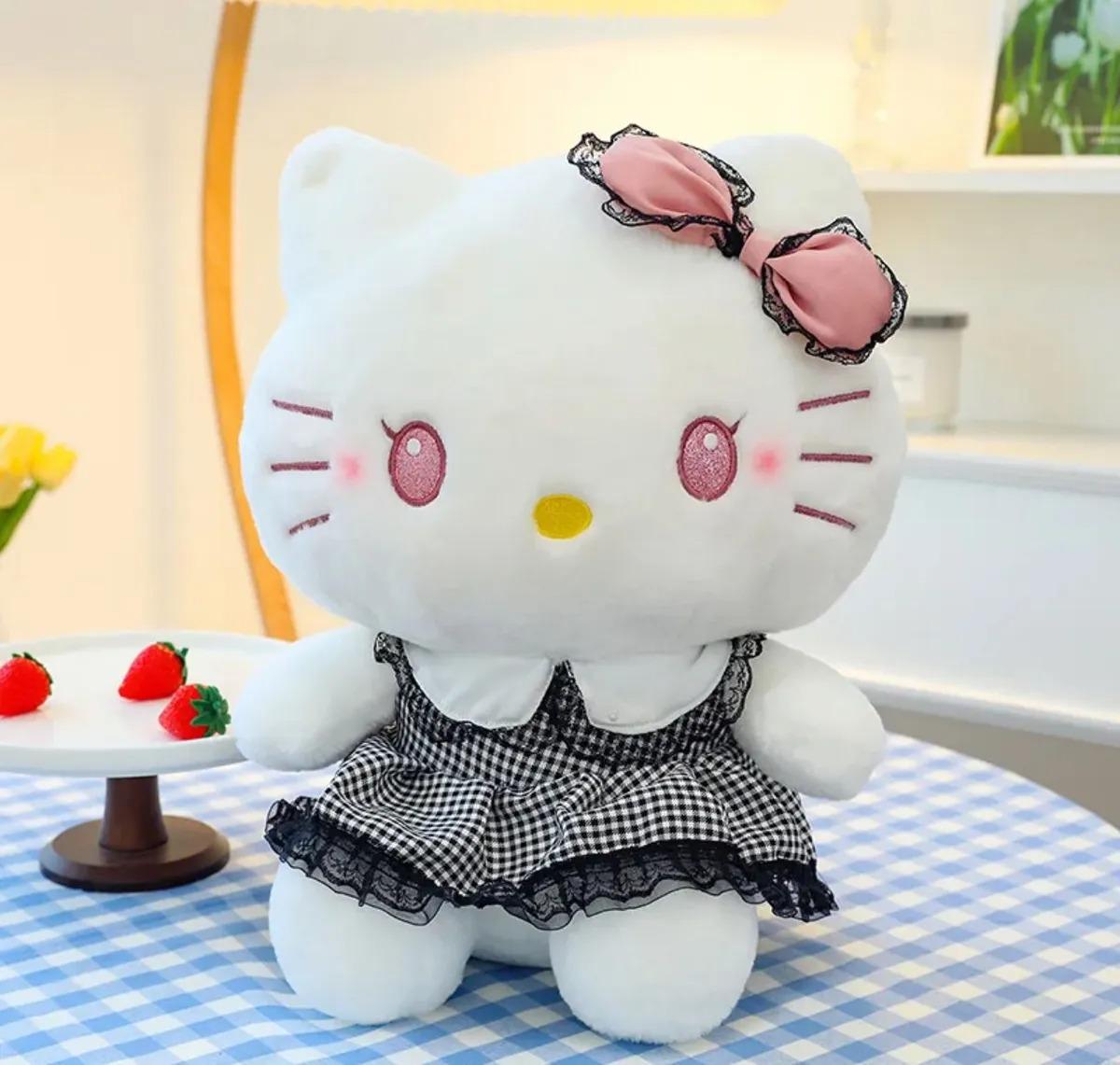 Игрушка мягкая Hello Kitty в одежде в платье 60 см Черно-Белый (YTR-7)