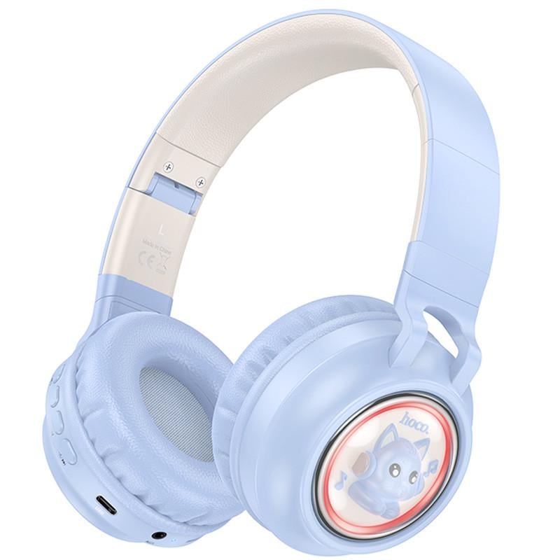 Наушники накладные беспроводные Hoco W50 Cute fun Blue (00000071301_1)