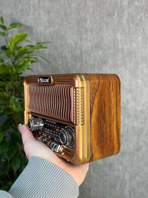 Радиоприемник с солнечной панелью Golon RX-BT6060S с Bluetooth и USB/SD Коричневый - фото 5 Радиоприемник с солнечной панелью Golon RX-BT6060S с Bluetooth и USB/SD Коричневый - фото 5