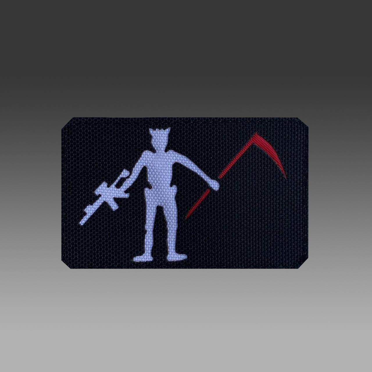 Шеврон на липучке Laser Cut ROP340 Черная Борода Штурмовик 50х80 мм Черный/Белый (1180) - фото 2