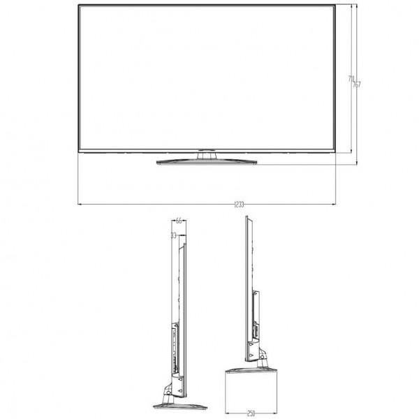 Телевізор з матрицею AIWA IPS 55" UHD/QLED/T2 Android 11 2 x 10W Wi-Fi Black (QLED-855UHD-SLIM) - фото 8