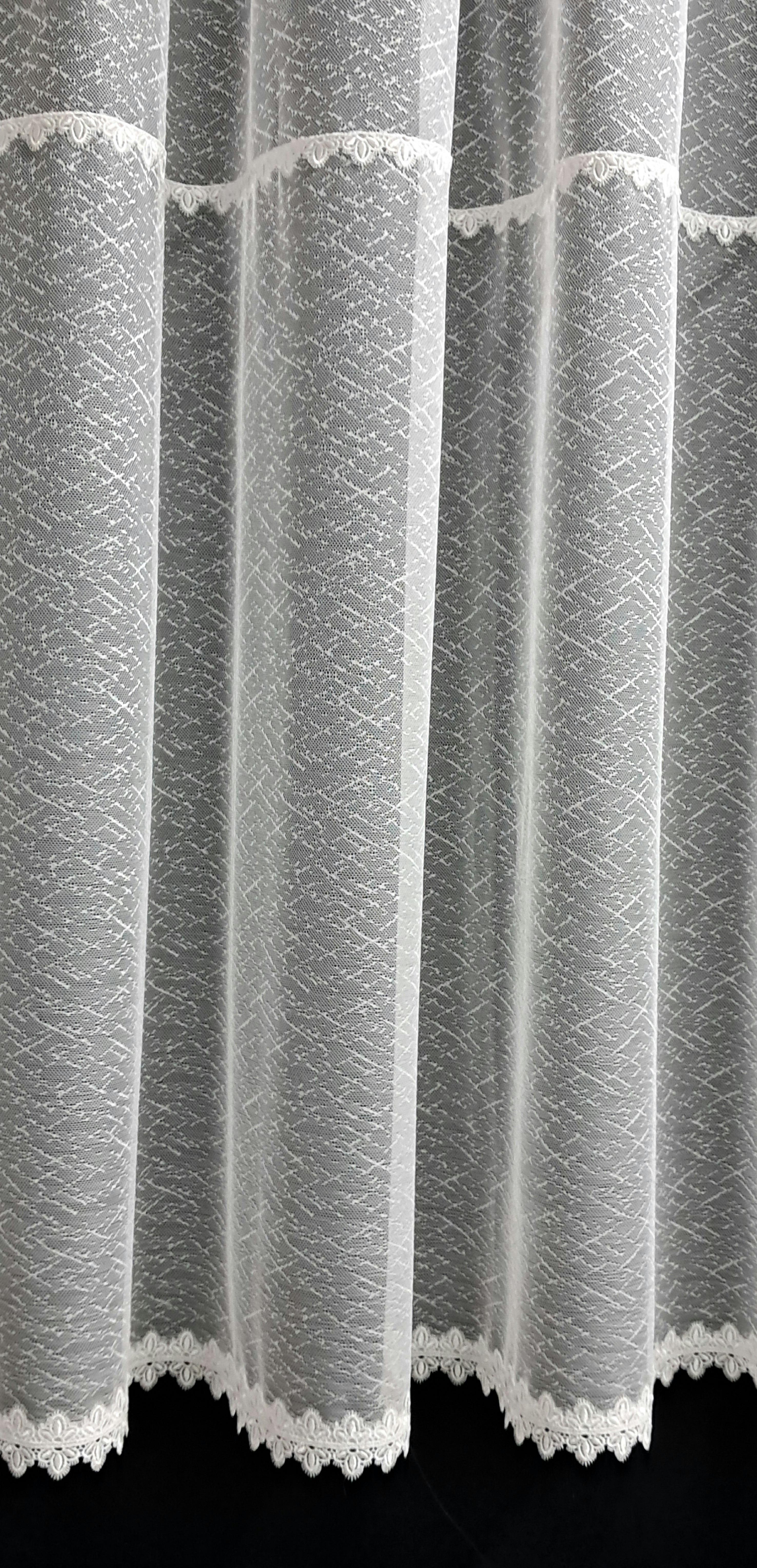 Гардина кухонная жаккардовая короткая 170х400 см Белый (1971) - фото 3 Гардина кухонная жаккардовая короткая 170х400 см Белый (1971) - фото 3