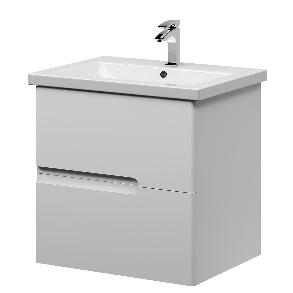 Тумба с умывальником подвесная Aquarius Silver AQ-U1665174317 60x58x45 см Белый (153045)