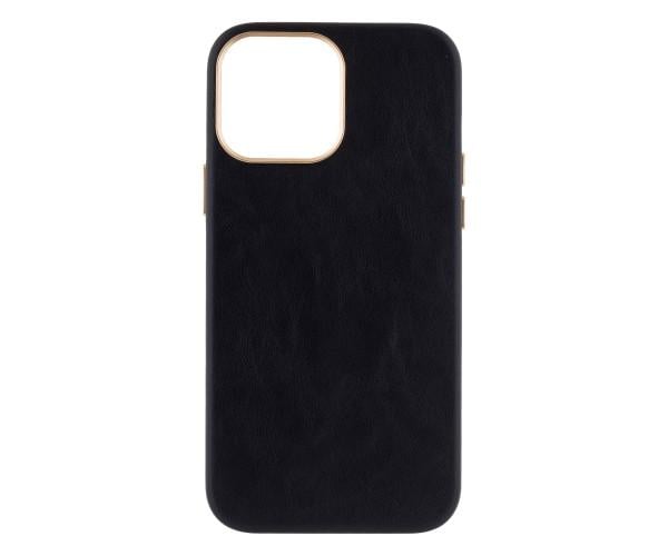 Чохол-накладка Leather Case Gold Buttons для Apple iPhone 13 Pro Max 1, Black