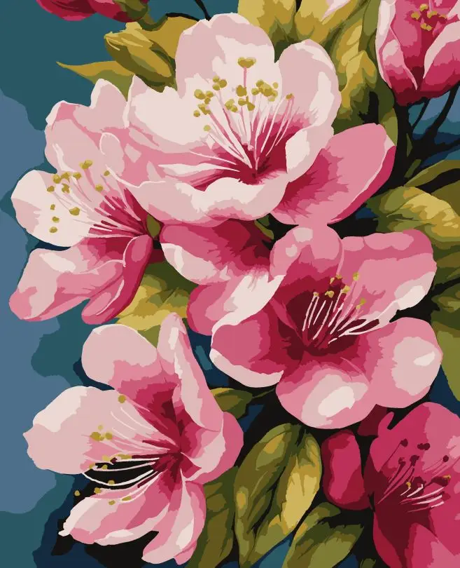 Картина по номерам Artissimo Яблочные цветы 40x50 см без коробки (PN4305)