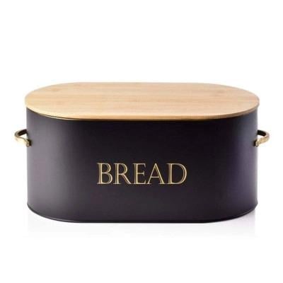 Хлебница металлическая с бамбуковой крышкой Sandy (35922)