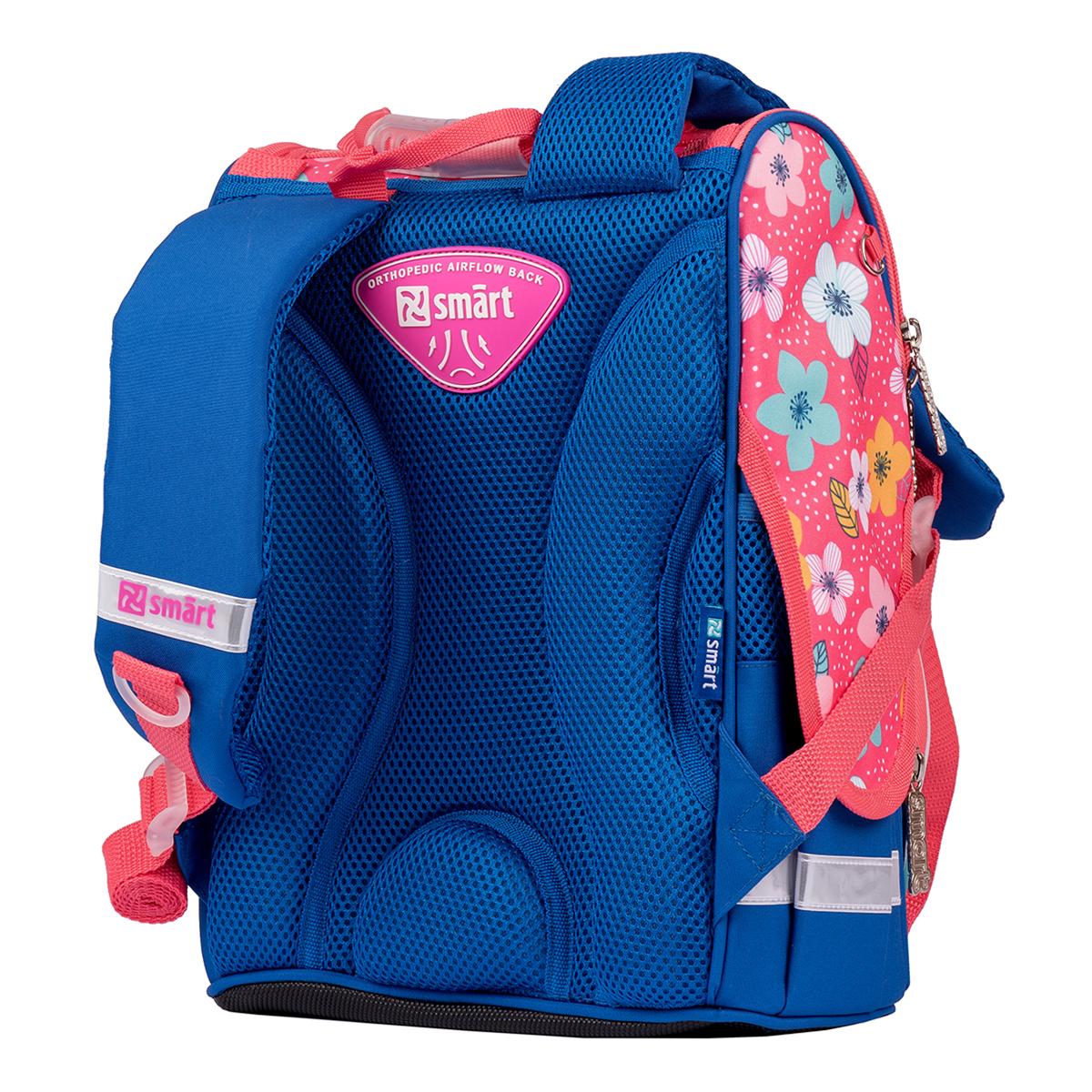 Рюкзак шкільний каркасний Smart PG-11 Flowers melody Синій/Кораловий (557127) - фото 4 Рюкзак шкільний каркасний Smart PG-11 Flowers melody Синій/Кораловий (557127) - фото 4