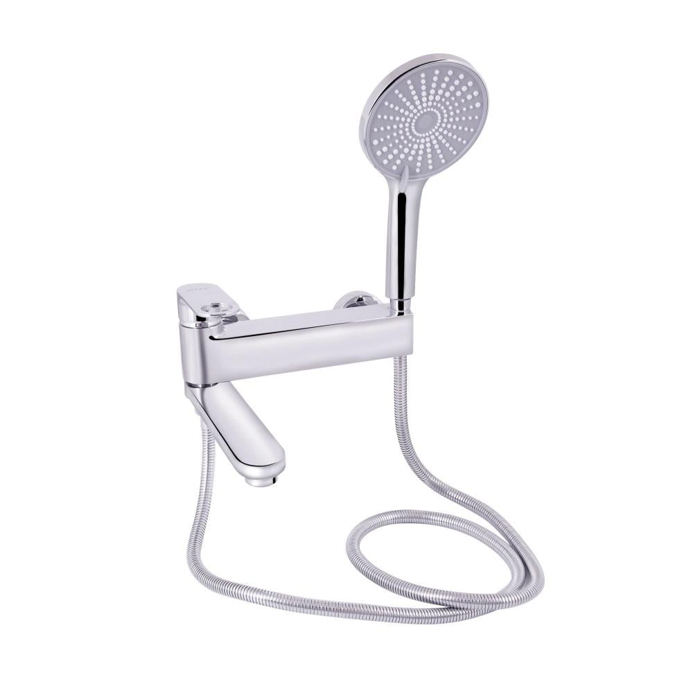 Змішувач для ванни Q-tap Jay з поворотним виливом і душовим гарнітуром Хром (QTJAY260CRM45542)