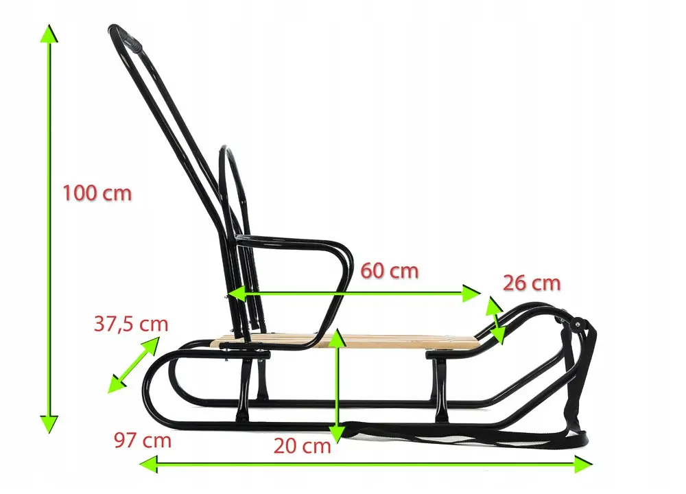 Санки 4в1 з ручкою та конвертом Cиній (BACIK) - фото 3