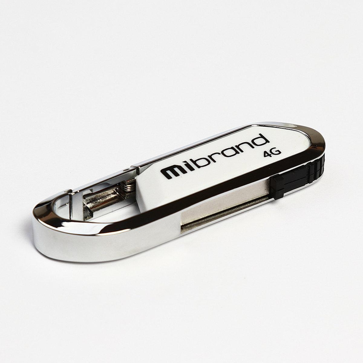 Флешка для ноутбука Mibrand USB 2.0 Aligator 4Gb White (MI2.0/AL4U7W)