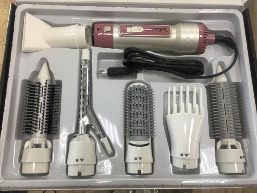 Стайлер-фен для укладки волос Gemei GM-4836 1200 Вт Розовый (2104618631) - фото 7 Стайлер-фен для укладки волос Gemei GM-4836 1200 Вт Розовый (2104618631) - фото 7