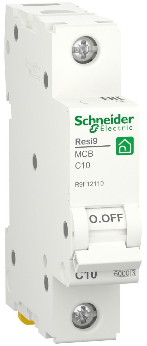 Автоматический выключатель Schneider Electric RESI9 1P 10A 6кА С (R9F12110) - фото 1 Автоматический выключатель Schneider Electric RESI9 1P 10A 6кА С (R9F12110) - фото 1