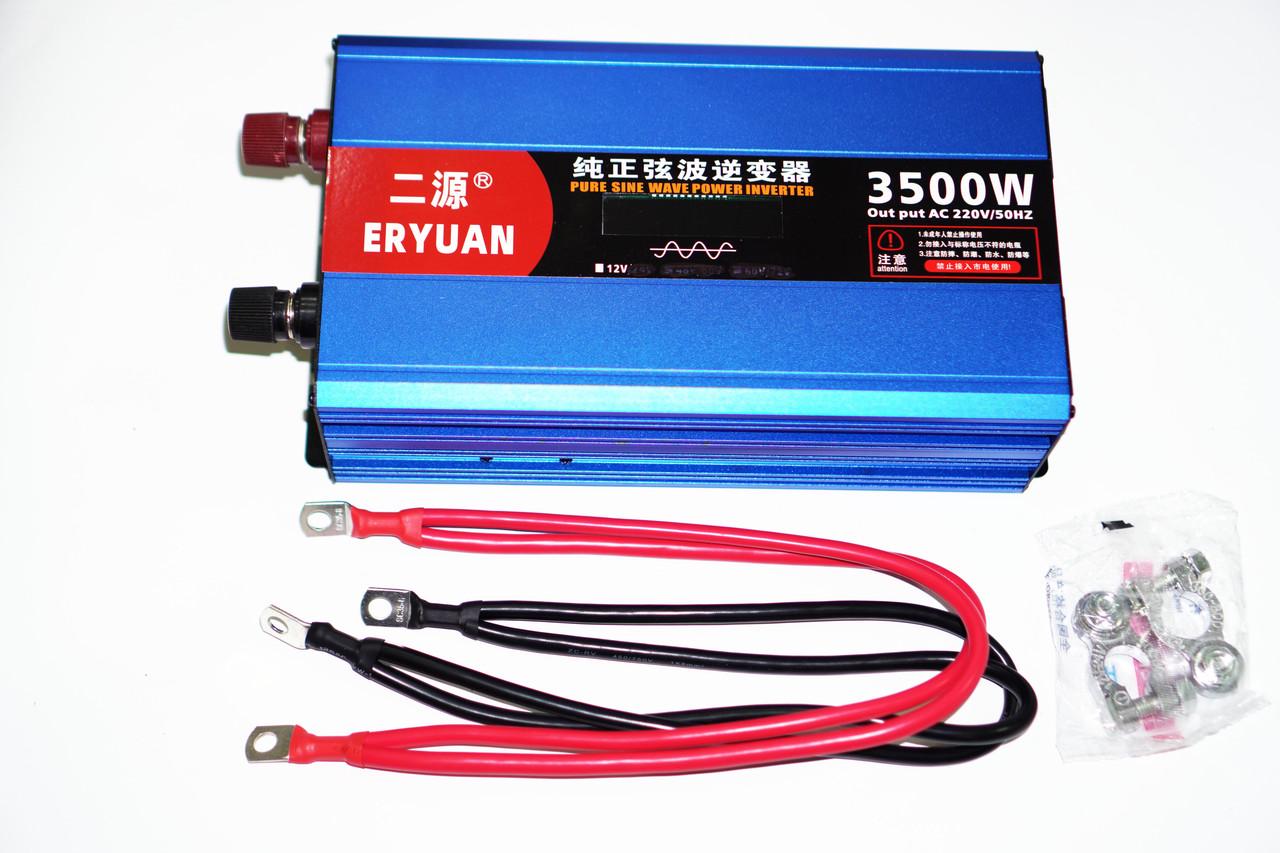 Автомобильный инвертор ERYUAN с чистой синусоидой 3500W LCD AC/DC 12V с вольметром (17921769) - фото 2