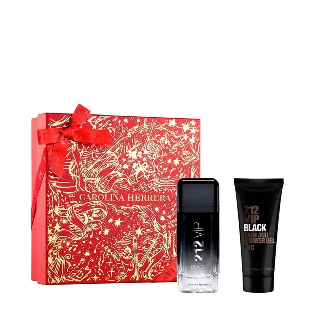 Подарочный набор для мужчин Carolina Herrera 212 Vip Black парфюмированная вода 100 мл/гель для душа 100 мл (378510)